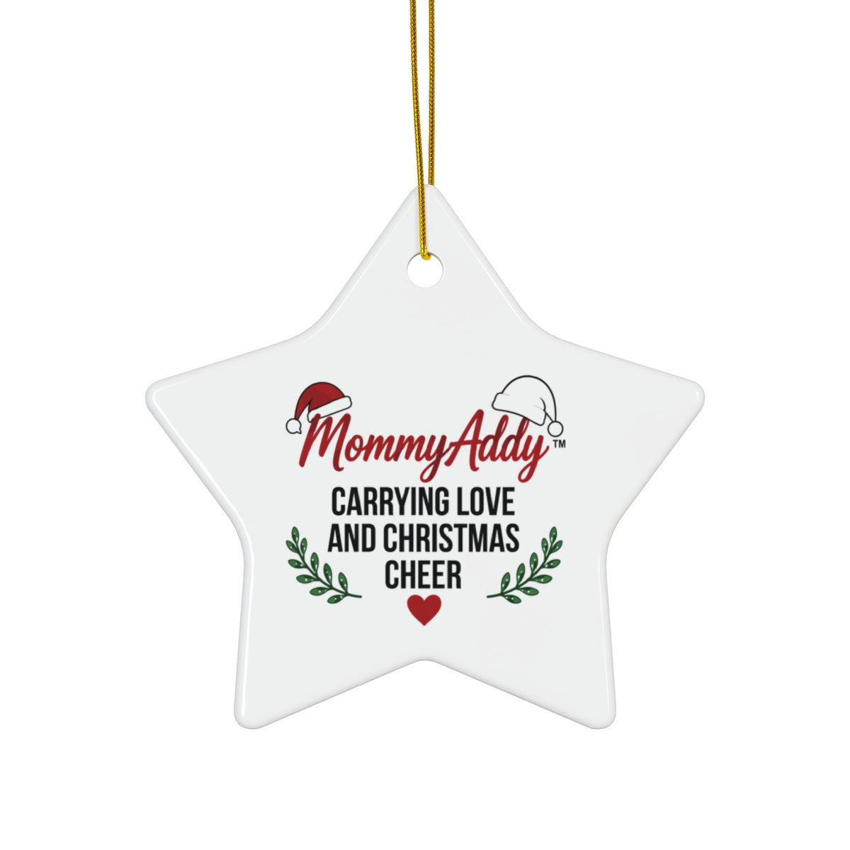 MommyAddy Carrying Love and Christmas Cheer Holiday Keepsake Ornament