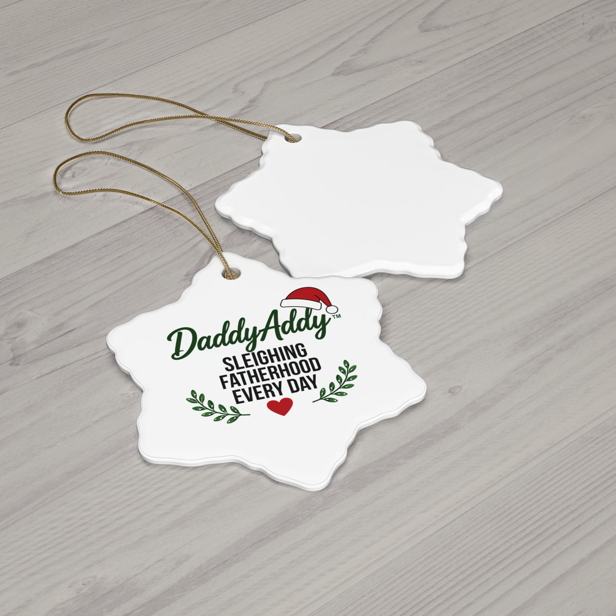 DaddyAddy Sleighing Fatherhood Every Day Holiday Keepsake Ornament