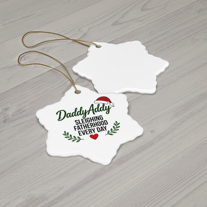 DaddyAddy Sleighing Fatherhood Every Day Holiday Keepsake Ornament