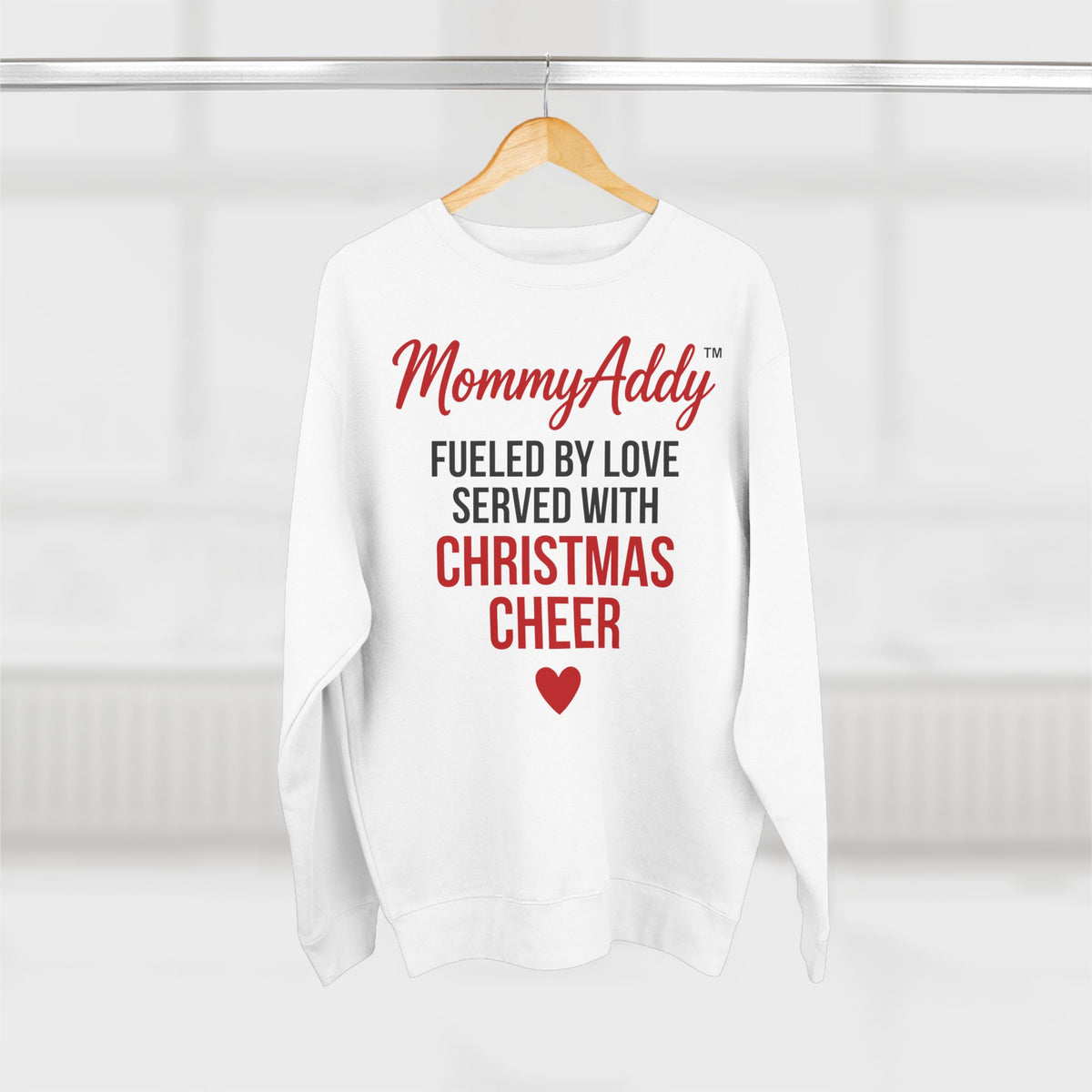 MommyAddy Fueled by Love Served with Christmas Cheer Holiday Cozy Crewneck