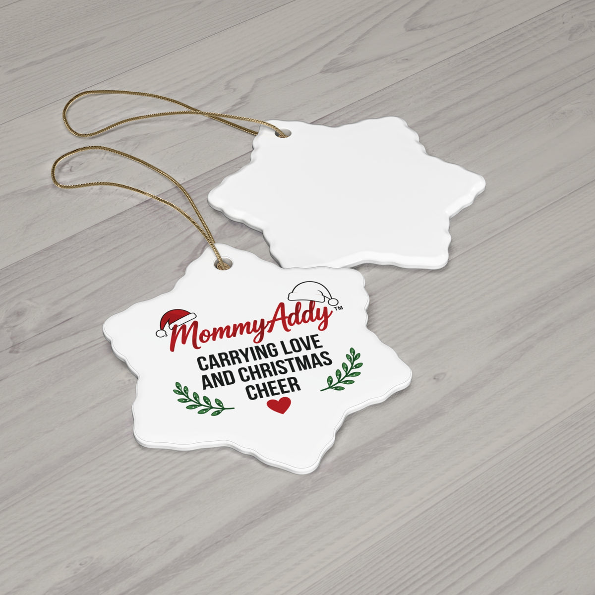 MommyAddy Carrying Love and Christmas Cheer Holiday Keepsake Ornament