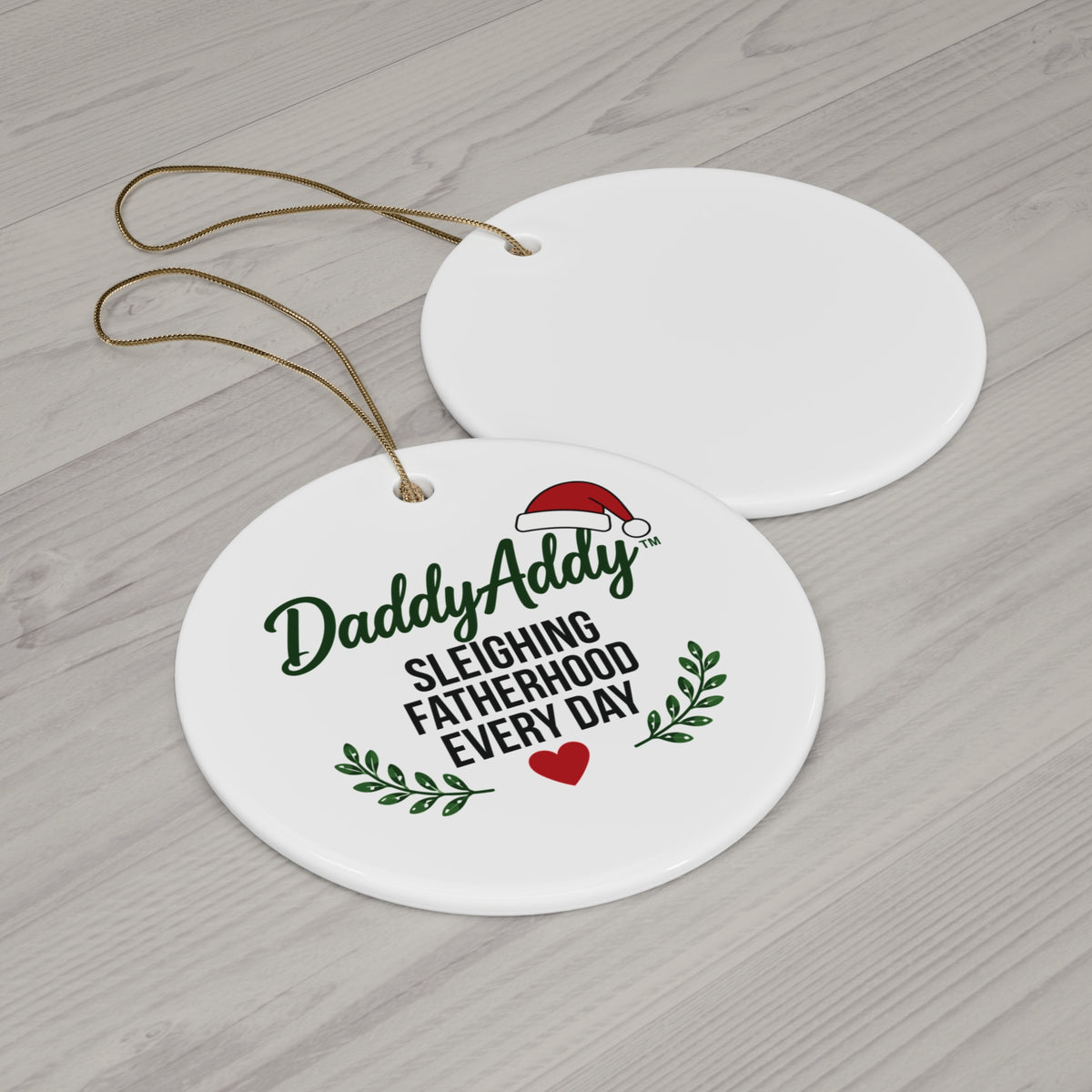 DaddyAddy Sleighing Fatherhood Every Day Holiday Keepsake Ornament