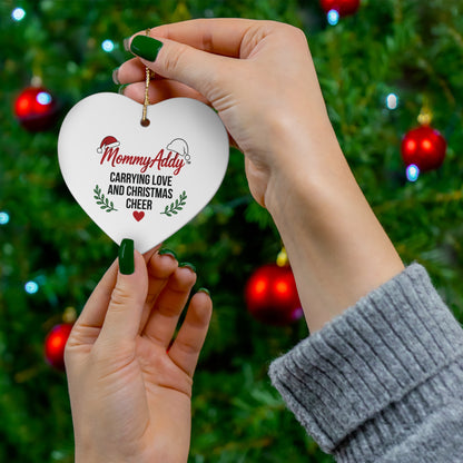 MommyAddy Carrying Love and Christmas Cheer Holiday Keepsake Ornament