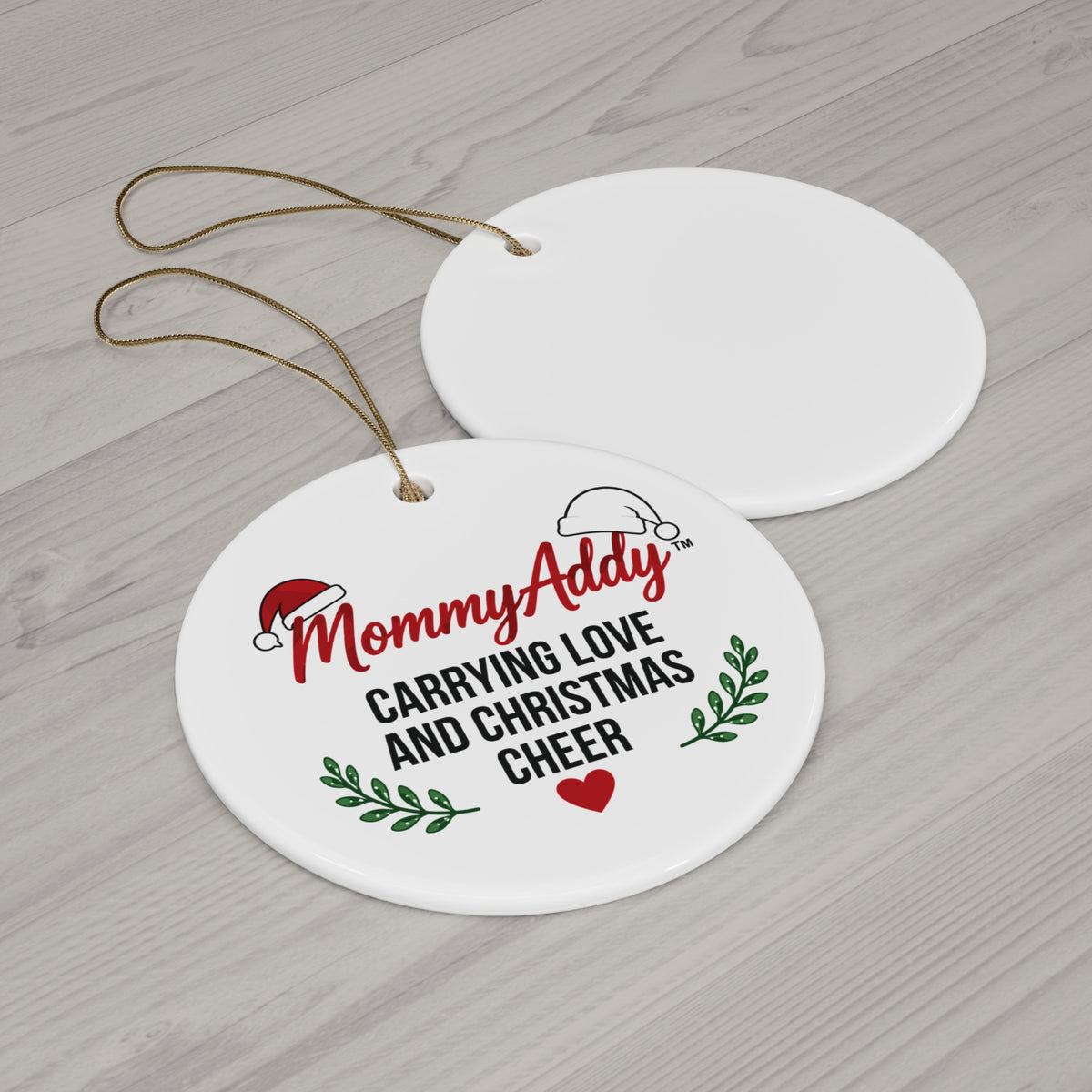 MommyAddy Carrying Love and Christmas Cheer Holiday Keepsake Ornament