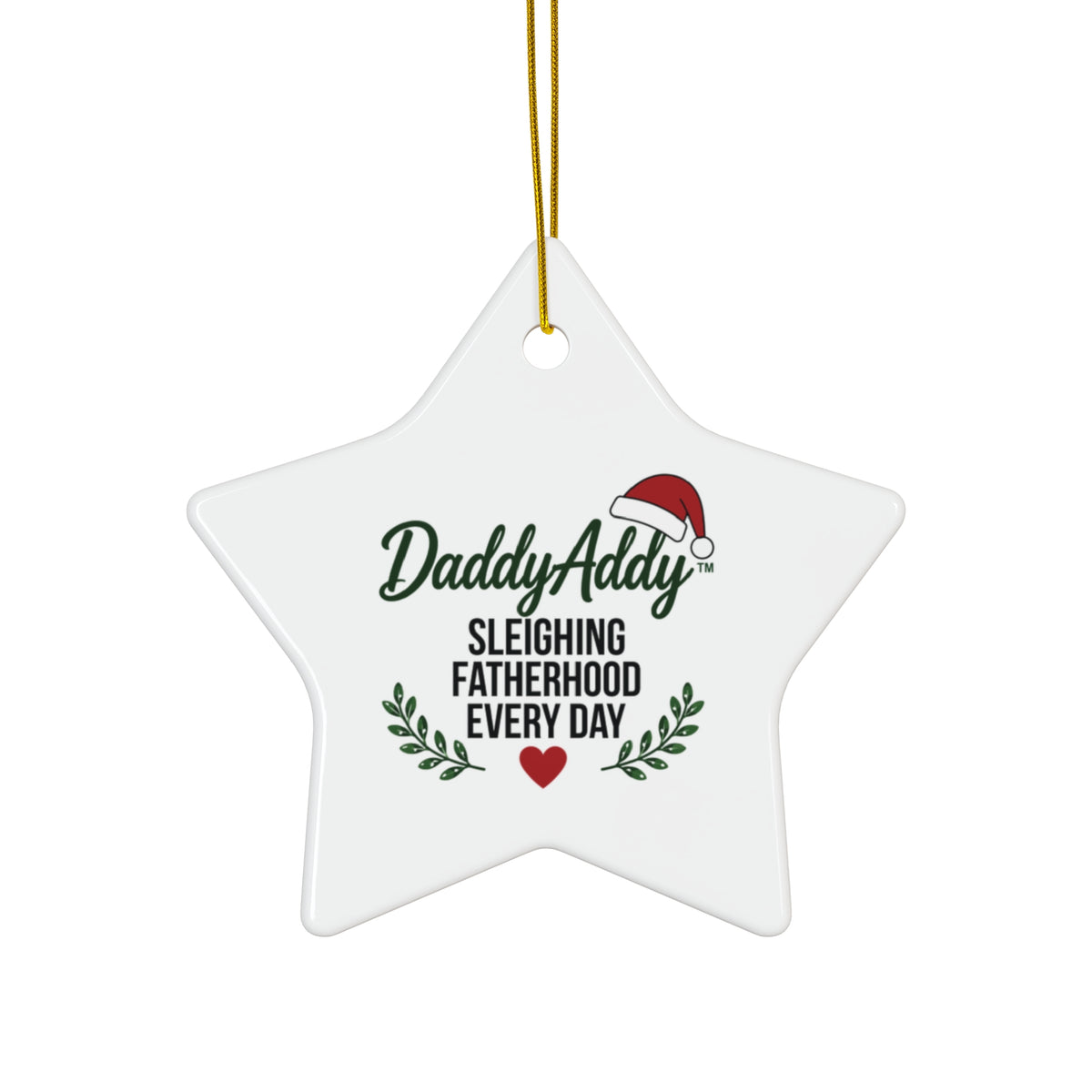 DaddyAddy Sleighing Fatherhood Every Day Holiday Keepsake Ornament
