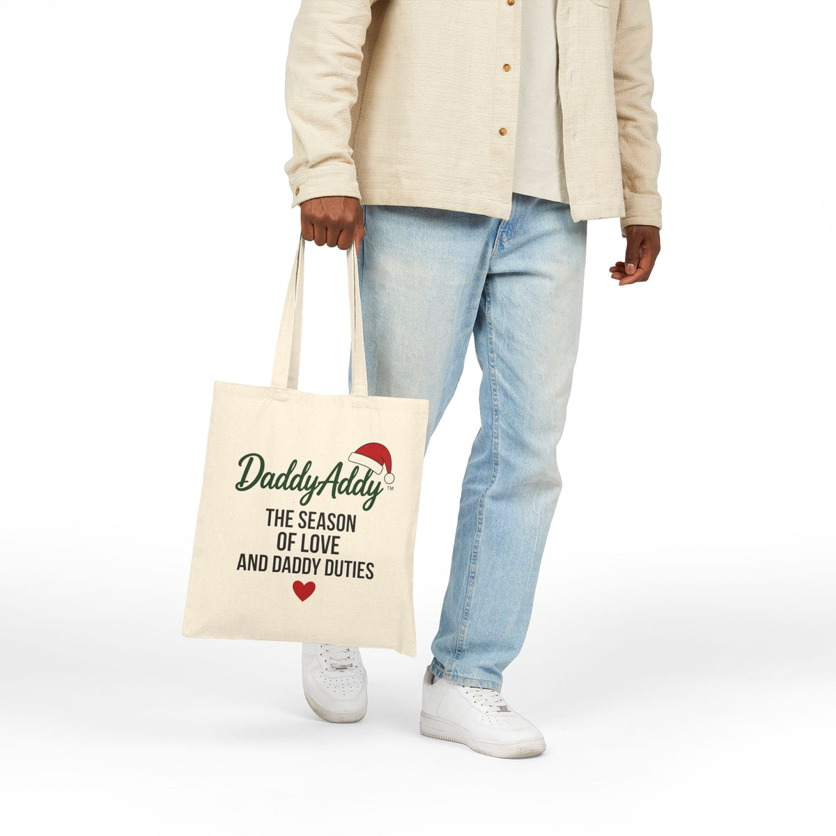 DaddyAddy The Season of Love and Daddy Duties Holiday Canvas Tote