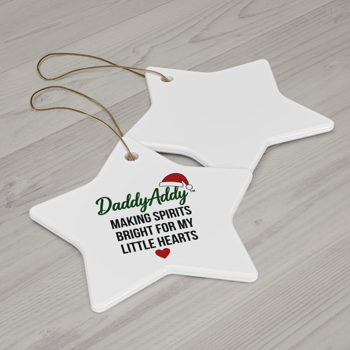 DaddyAddy Making Spirits Bright for My Little Hearts Holiday Keepsake Ornament