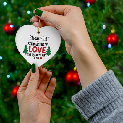2HeartsIn1 Love — The Greatest Gift of All Holiday Keepsake Ornament