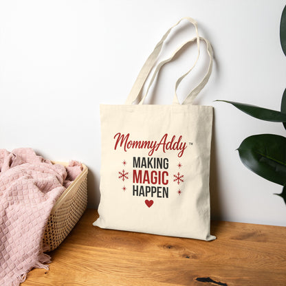 MommyAddy Making Magic Happen Holiday Canvas Tote