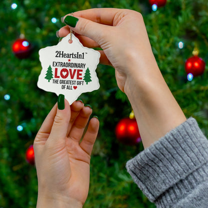 2HeartsIn1 Love — The Greatest Gift of All Holiday Keepsake Ornament