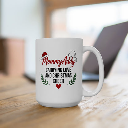 MommyAddy Carrying Love and Christmas Cheer 15 oz Holiday Mug