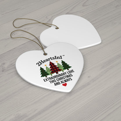 2HeartsIn1 Extraordinary Love This Christmas and Always Holiday Keepsake Ornament