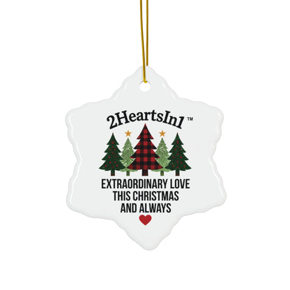 2HeartsIn1 Extraordinary Love This Christmas and Always Holiday Keepsake Ornament