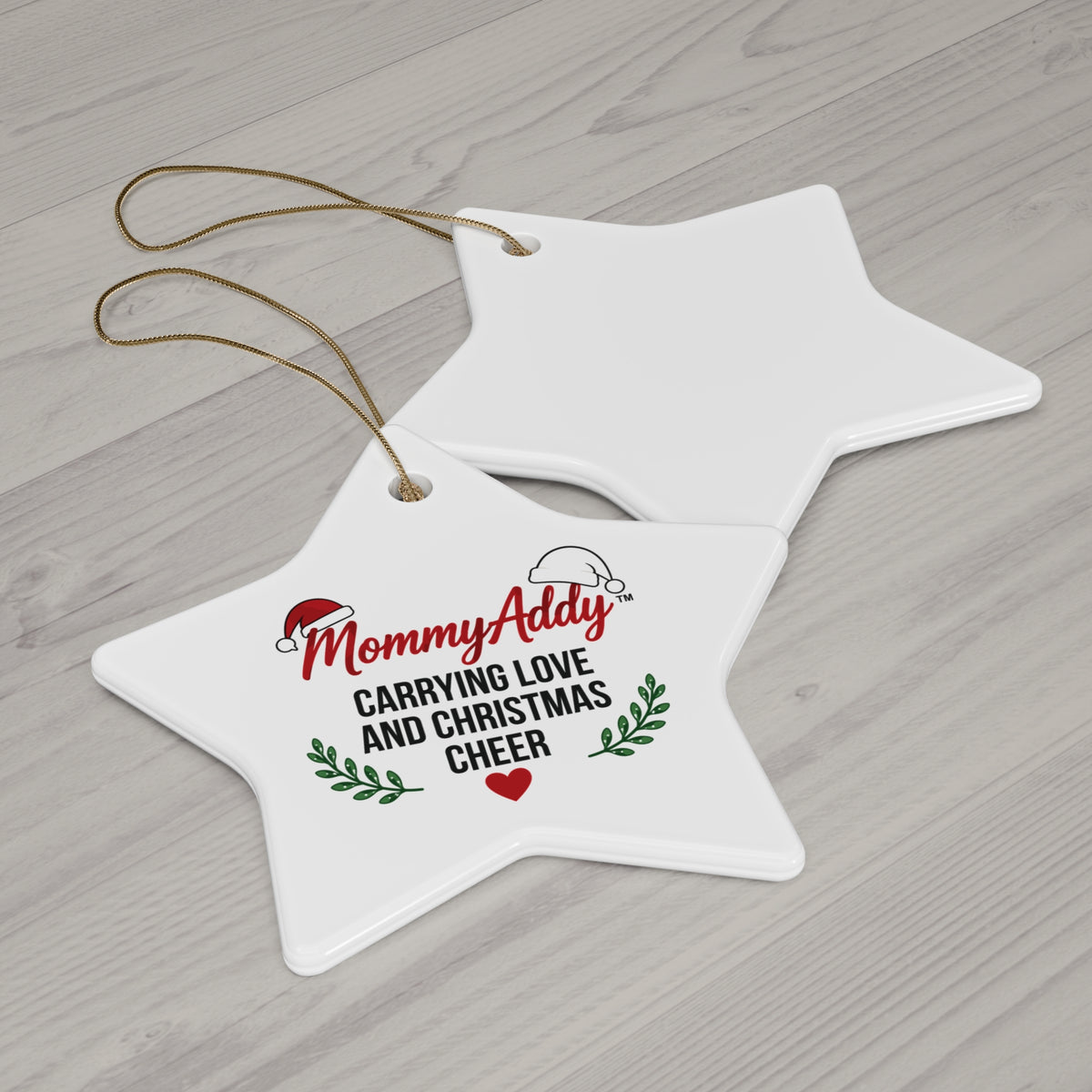 MommyAddy Carrying Love and Christmas Cheer Holiday Keepsake Ornament