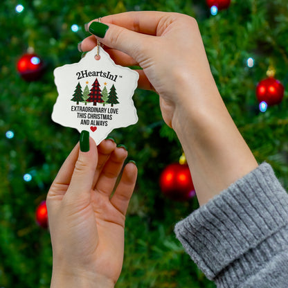 2HeartsIn1 Extraordinary Love This Christmas and Always Holiday Keepsake Ornament