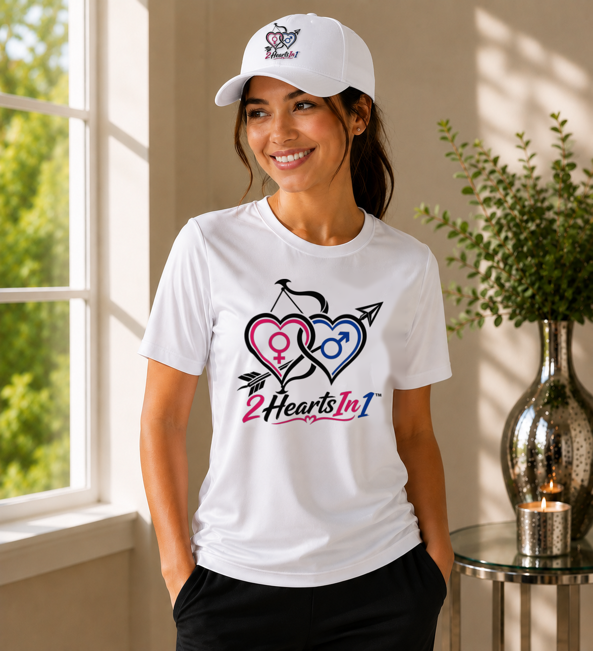 2HeartsIn1 Signature Embroidered Cap