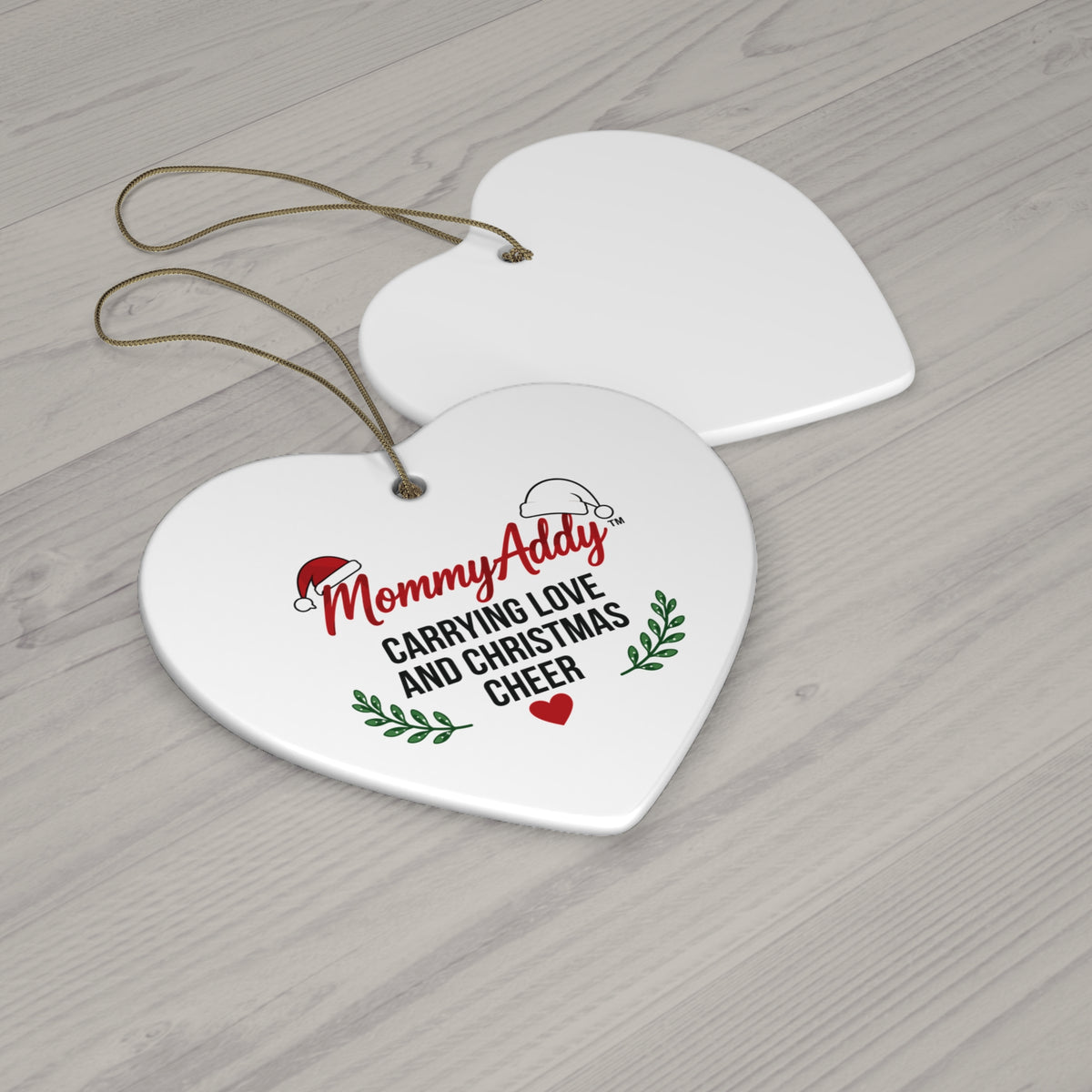 MommyAddy Carrying Love and Christmas Cheer Holiday Keepsake Ornament