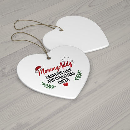 MommyAddy Carrying Love and Christmas Cheer Holiday Keepsake Ornament