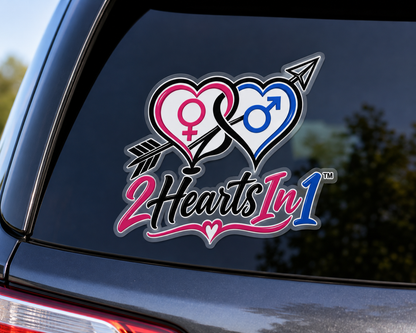 2HeartsIn1 Signature Car Decal