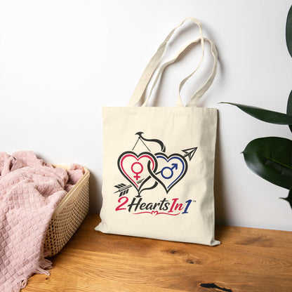 2HeartsIn1 Signature Canvas Tote