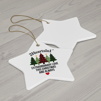 2HeartsIn1 Extraordinary Love This Christmas and Always Holiday Keepsake Ornament