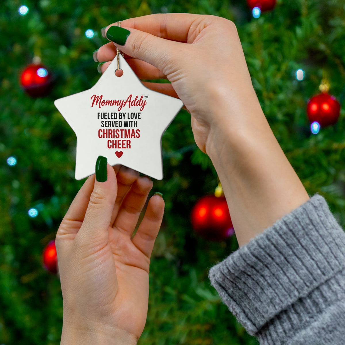 MommyAddy Fueled by Love Served with Christmas Cheer Holiday Keepsake Ornament