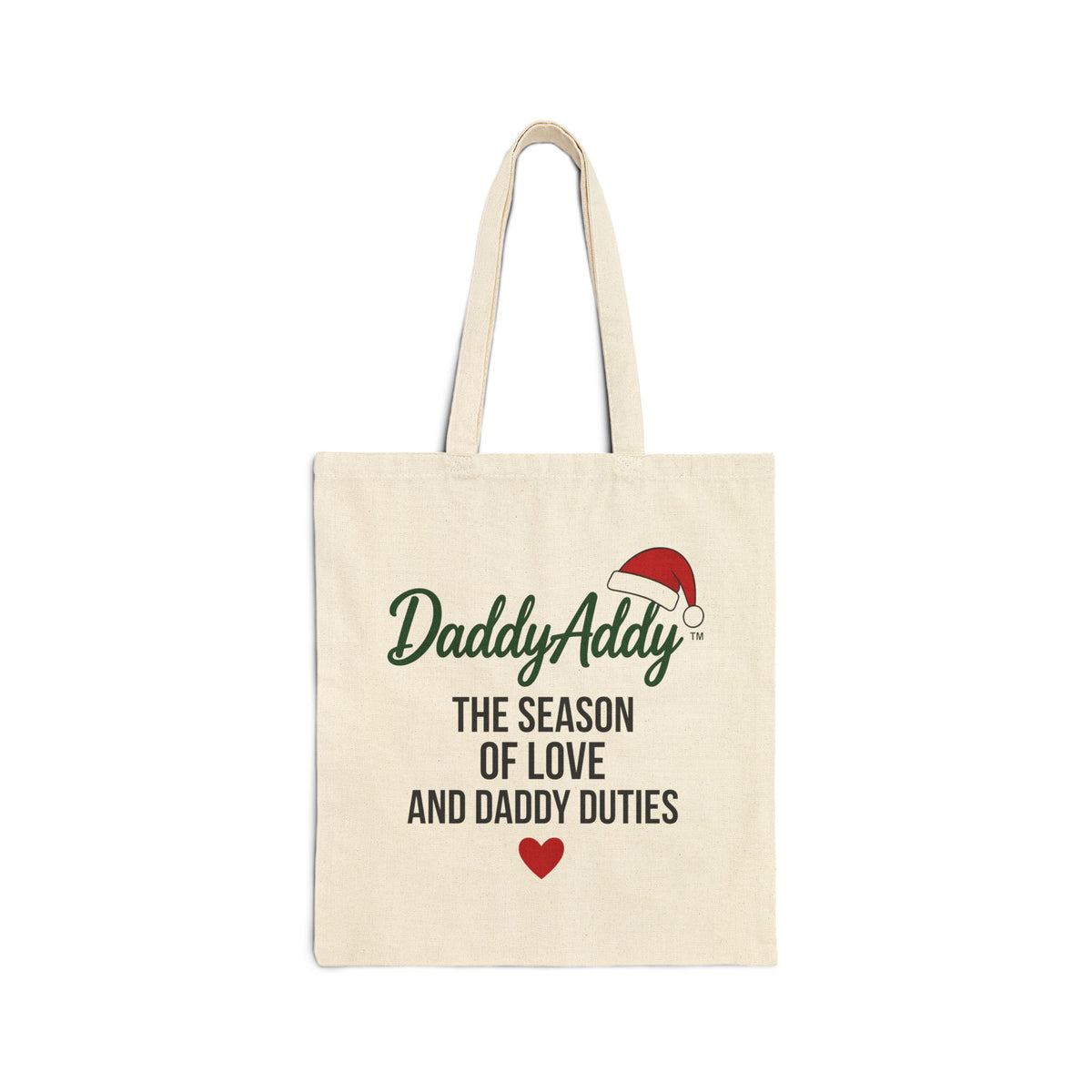DaddyAddy The Season of Love and Daddy Duties Holiday Canvas Tote