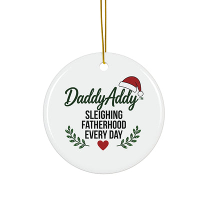 DaddyAddy Sleighing Fatherhood Every Day Holiday Keepsake Ornament