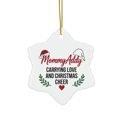 MommyAddy Carrying Love and Christmas Cheer Holiday Keepsake Ornament