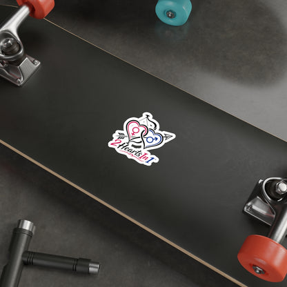 2HeartsIn1 Signature Die-Cut Sticker