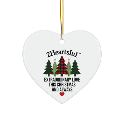 2HeartsIn1 Extraordinary Love This Christmas and Always Holiday Keepsake Ornament