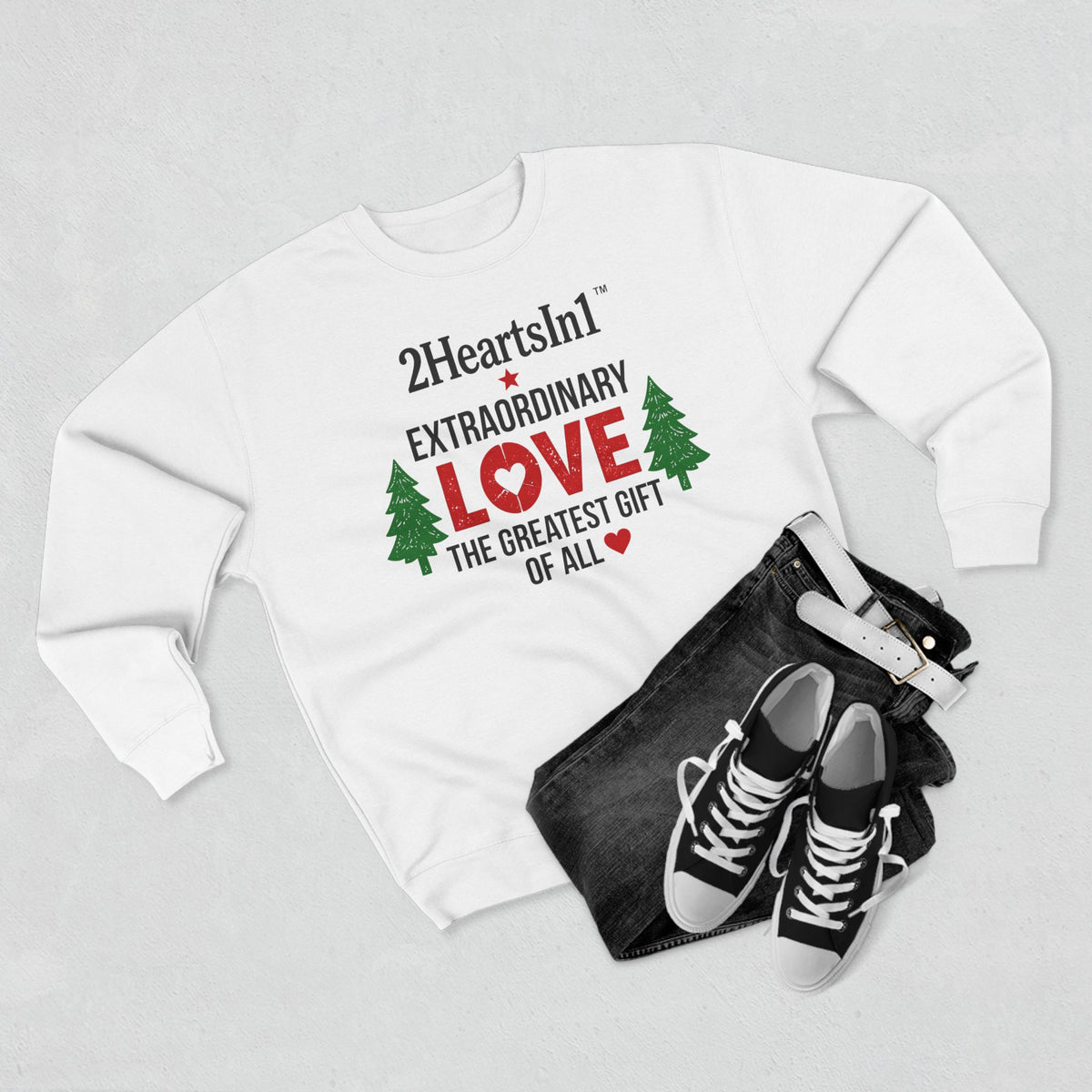 2HeartsIn1 Love — The Greatest Gift of All Holiday Cozy Crewneck