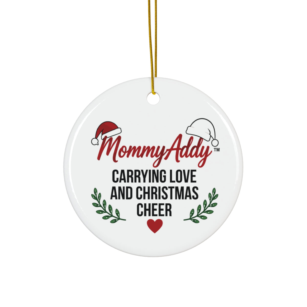 MommyAddy Carrying Love and Christmas Cheer Holiday Keepsake Ornament