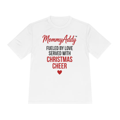 MommyAddy Fueled by Love Served with Christmas Cheer Holiday Performance Tee