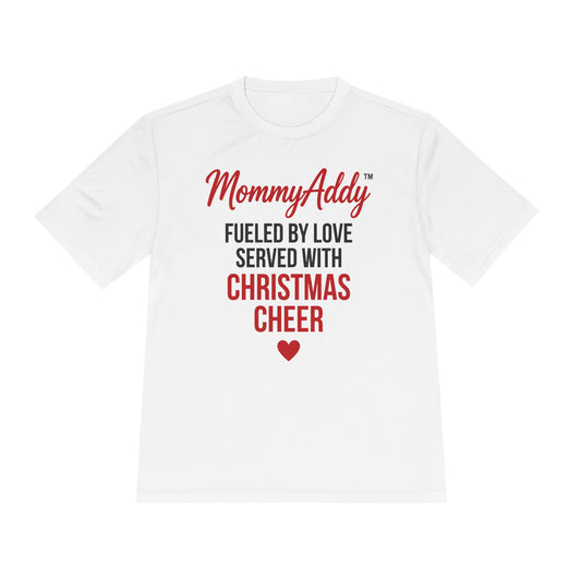 MommyAddy Fueled by Love Served with Christmas Cheer Holiday Performance Tee
