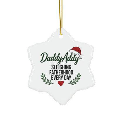 DaddyAddy Sleighing Fatherhood Every Day Holiday Keepsake Ornament