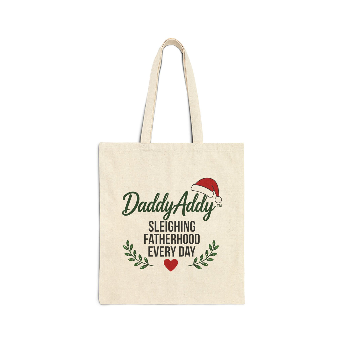 DaddyAddy Sleighing Fatherhood Every Day Holiday Canvas Tote