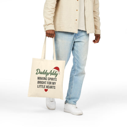 DaddyAddy Making Spirits Bright for My Little Hearts Holiday Canvas Tote