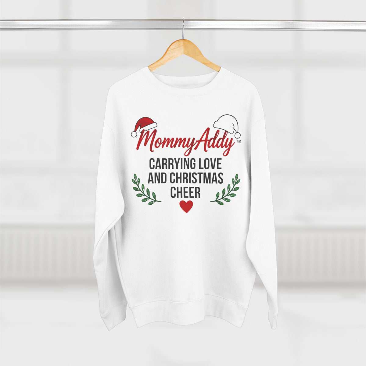 MommyAddy Carrying Love and Christmas Cheer Holiday Cozy Crewneck