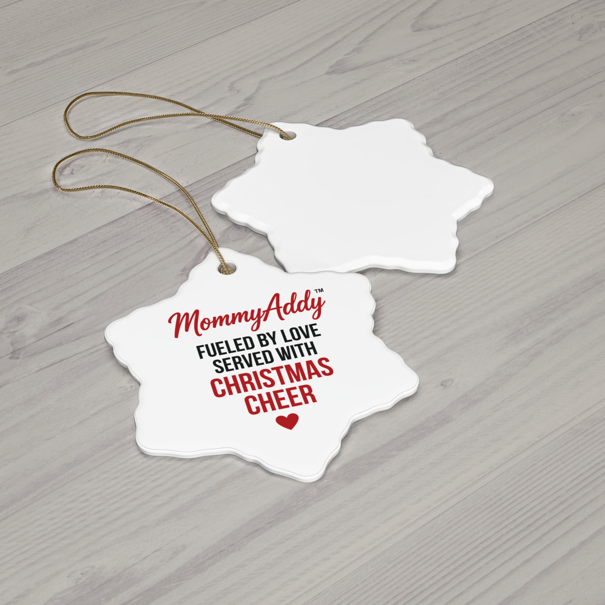 MommyAddy Fueled by Love Served with Christmas Cheer Holiday Keepsake Ornament