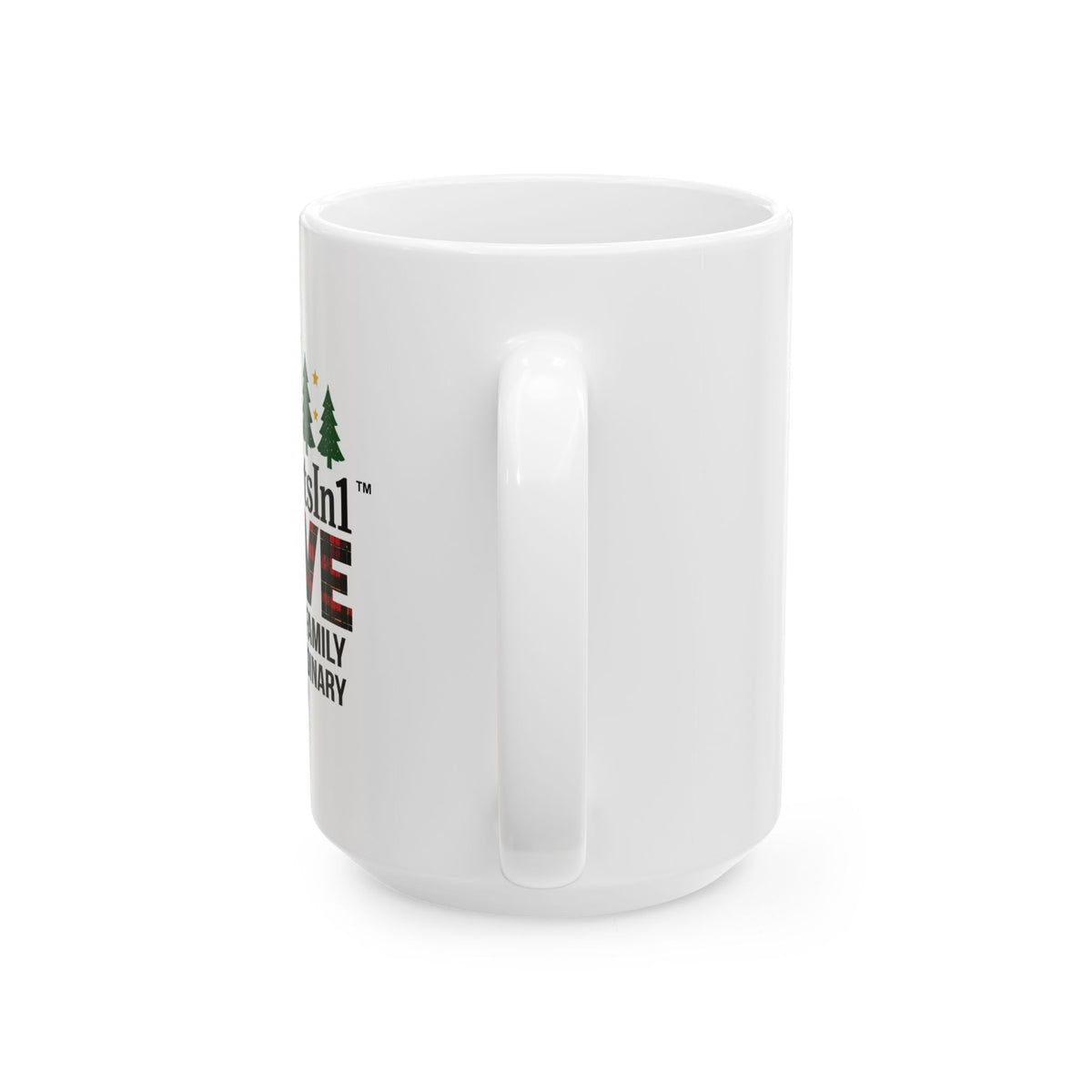 2HeartsIn1 Love Makes a Family Extraordinary 15 oz Holiday Mug