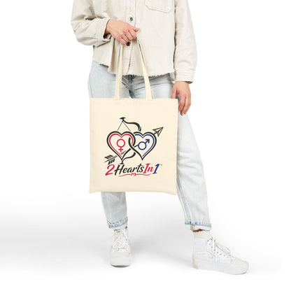 2HeartsIn1 Signature Canvas Tote