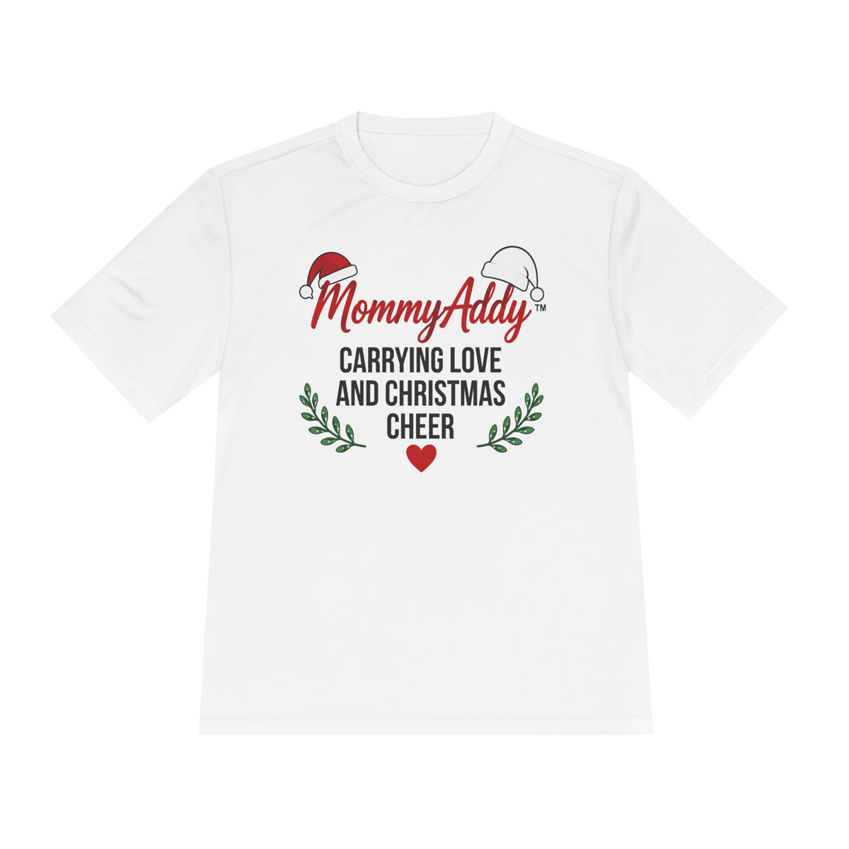 MommyAddy Carrying Love and Christmas Cheer Holiday Performance Tee